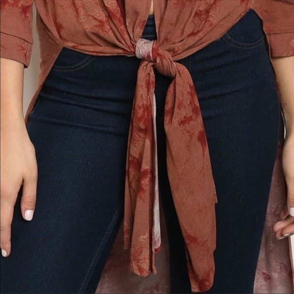 *Rust colored front tie top - Picture 4 of 4